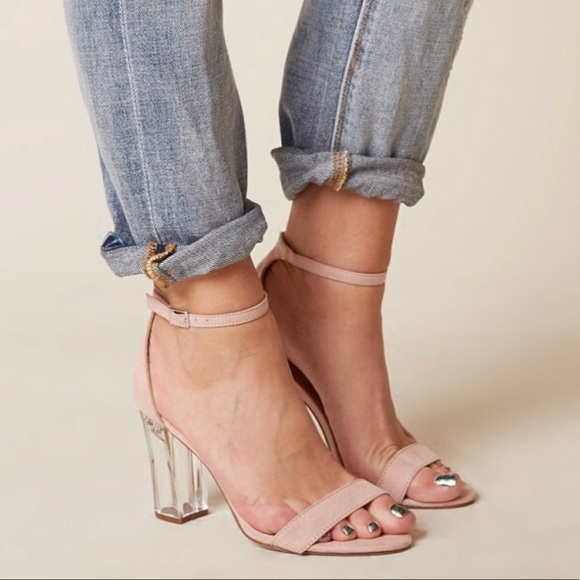 clear block heels steve madden